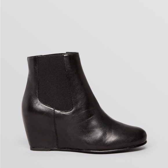 Stuart Weitzman Black Wedge Booties - Nusocks - Picture 1 of 14
